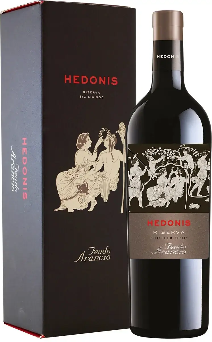 Вино Feudo Arancio Hedonis Nero d'Avola Riserva Sicilia DOC,  gift box, 2015, 0.75 л
