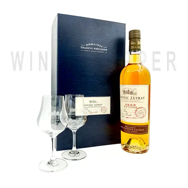 Коньяк Leyrat VSOP Reserve, gift set with 2 glasses 0.7 л