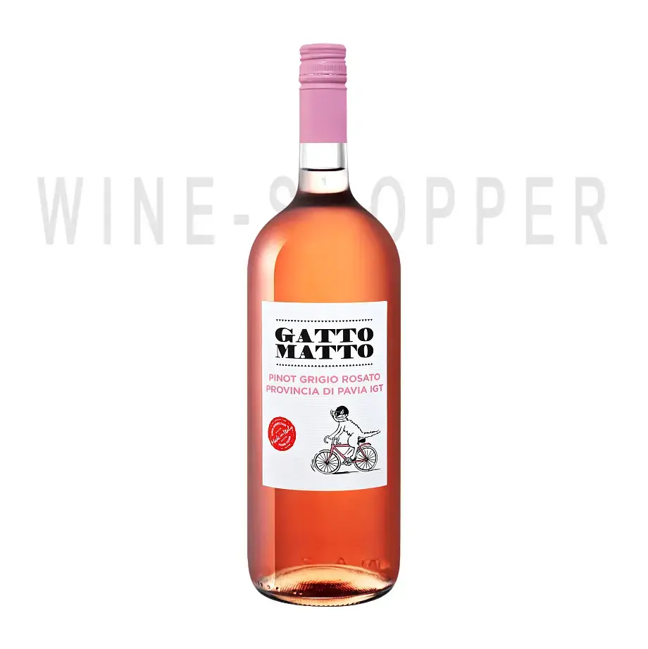 Вино Villa degli Olmi, Gatto Matto Pinot Grigio Rosato, Provincia di Pavia IGT 2017 1.5 л