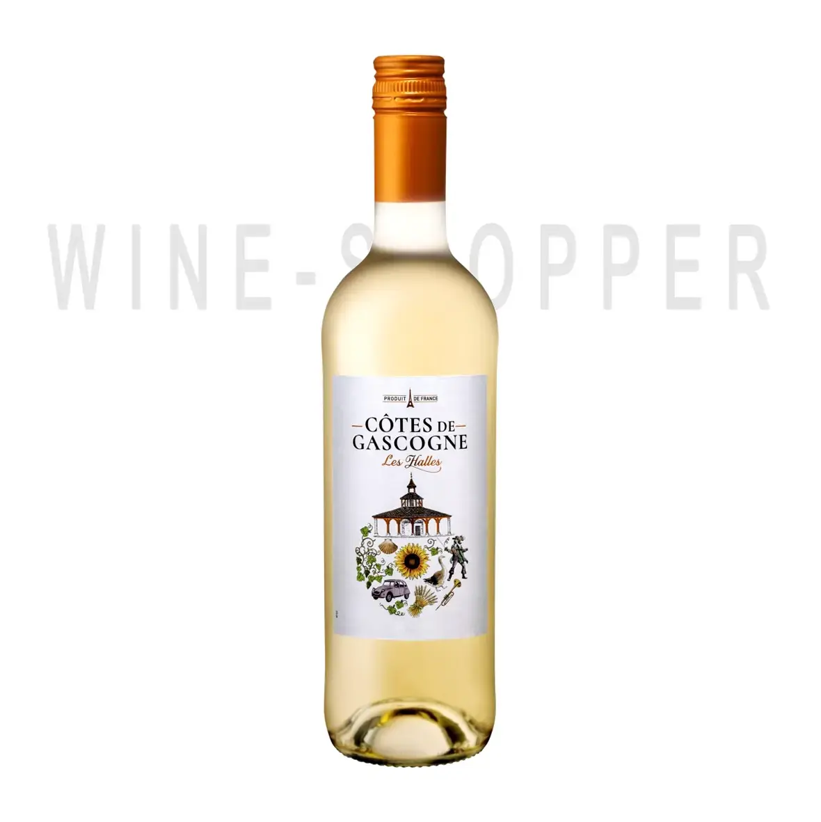 Вино Plaimont, Les Halles Cotes de Gascogne Blanc IGP 2018 0.75 л