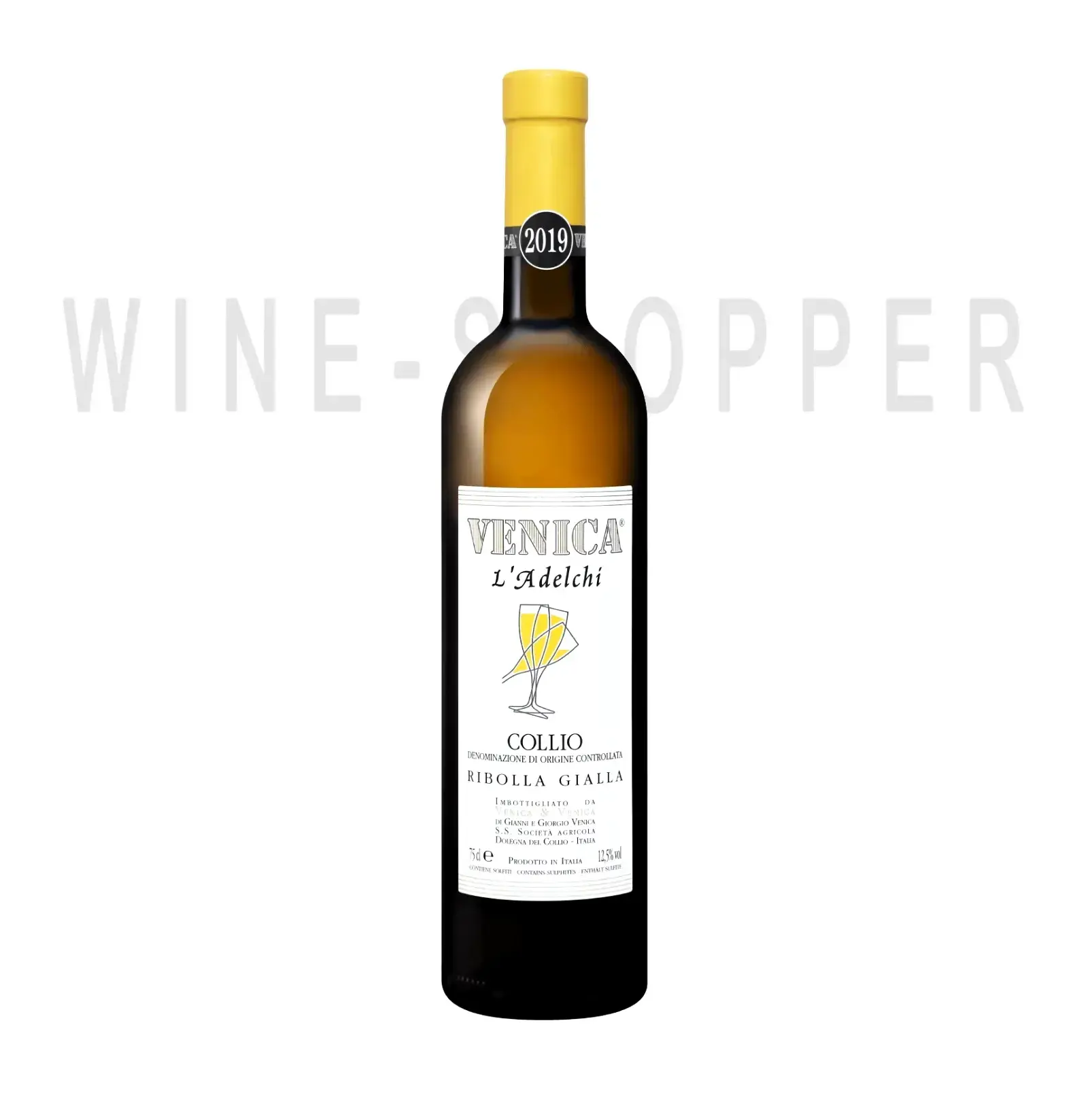 Вино Venica & Venica, L'Adelchi Ribolla Gialla, Collio DOC 2019 0.75 л