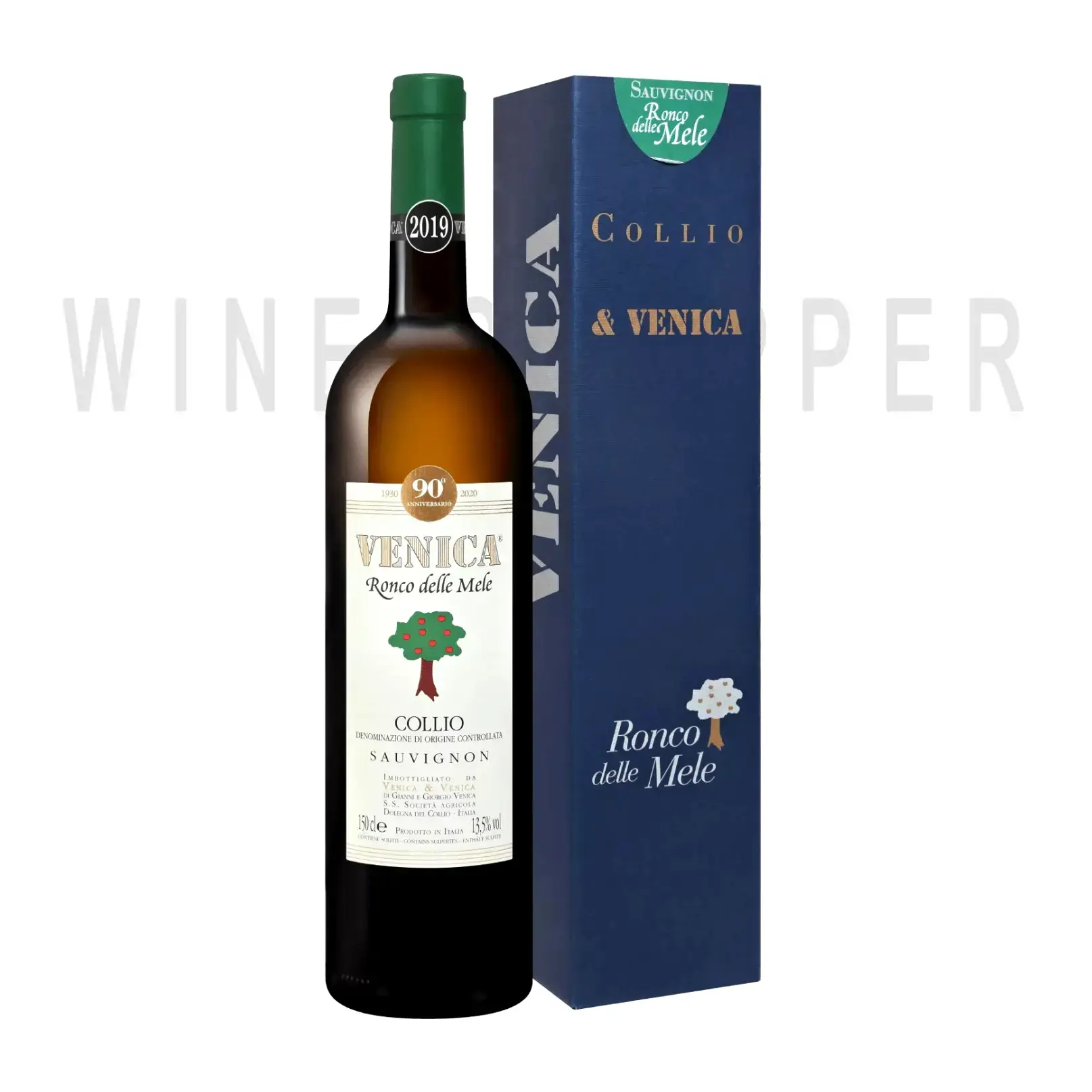 Вино Venica & Venica, Sauvignon Collio DOC Ronco delle Mele, 2019, gift box 2019 1.5 л
