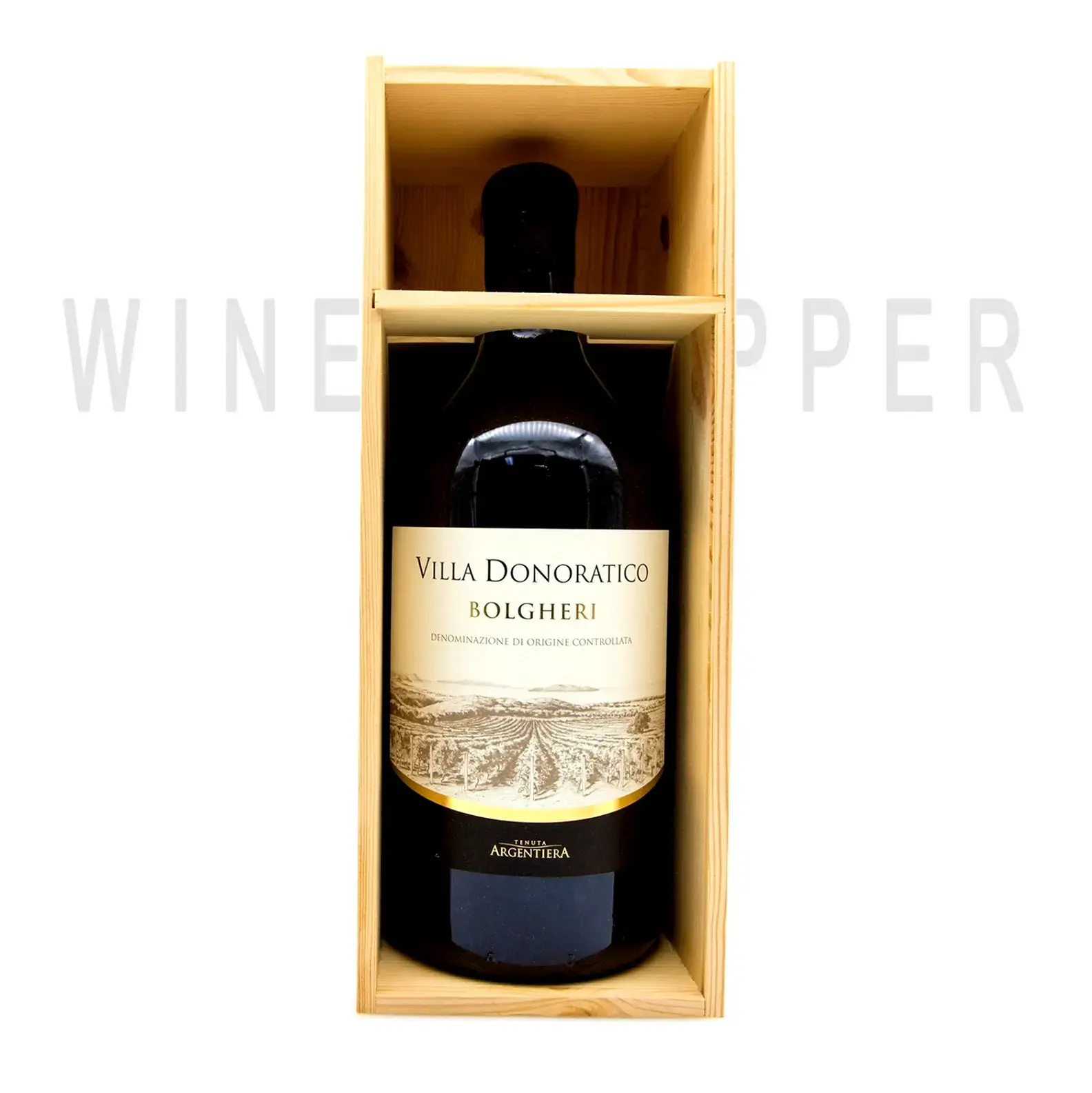 Вино Argentiera, Villa Donoratico, 2018, wooden box 2018 3 л