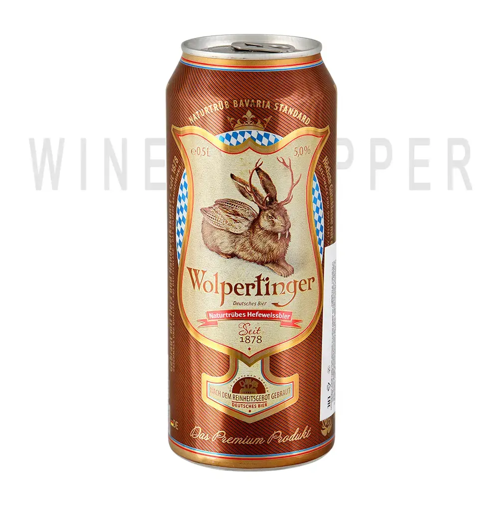 Пиво Wolpertinger Naturtrubes Hefeweissbier, in can 0.5 л