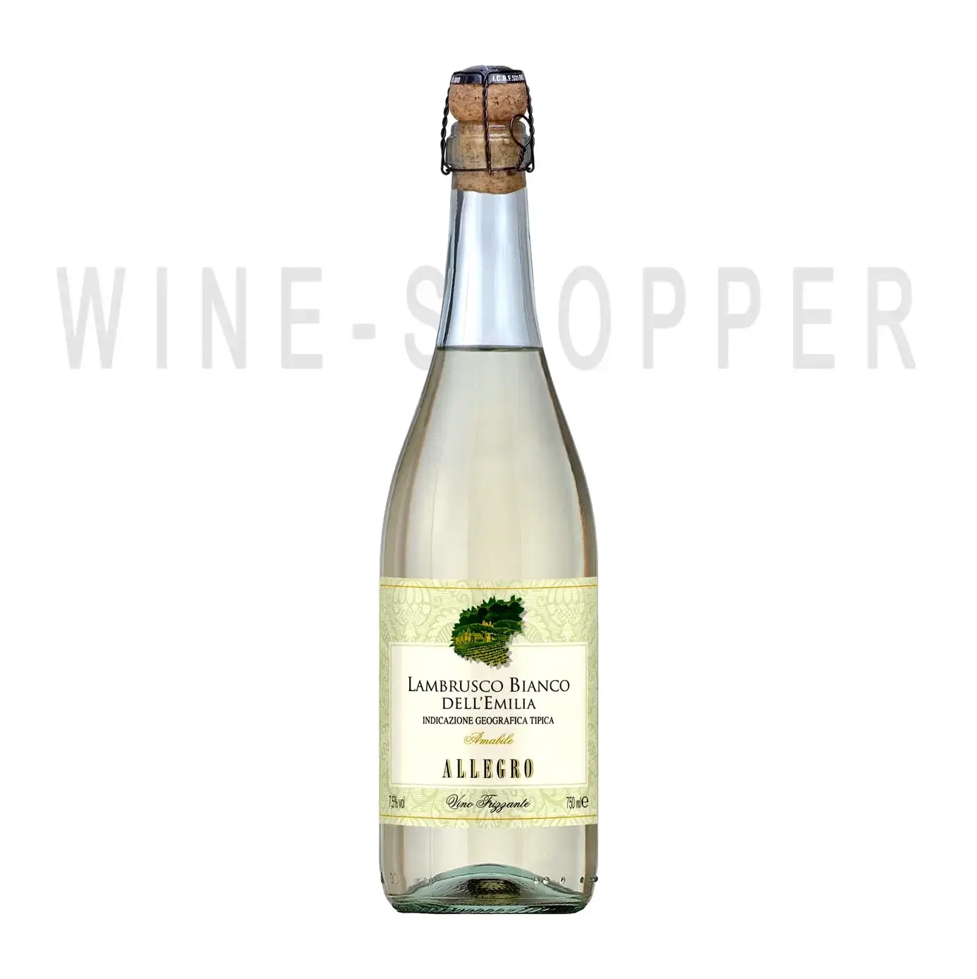 Игристое вино Allegro Lambrusco dell'Emilia IGT Bianco Amabile Frizzante 0.75 л