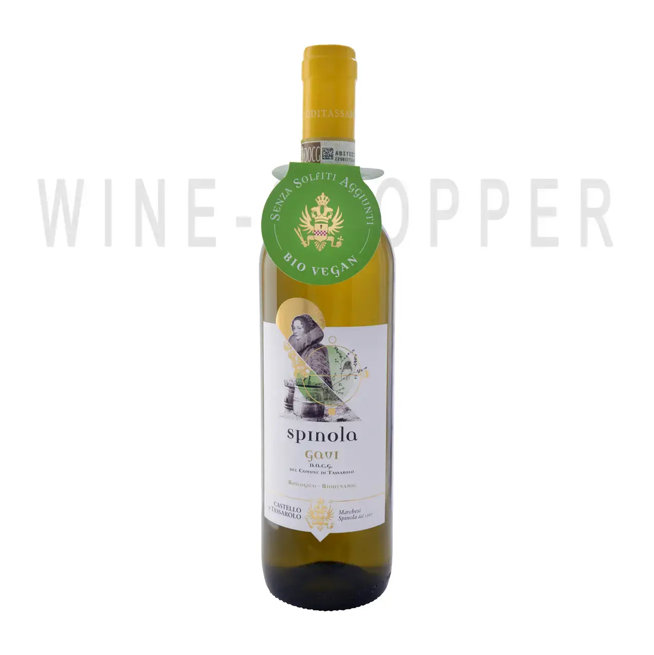 Вино Castello di Tassarolo, Spinola Gavi DOCG Senza Solfiti Biologico 2018 0.75 л