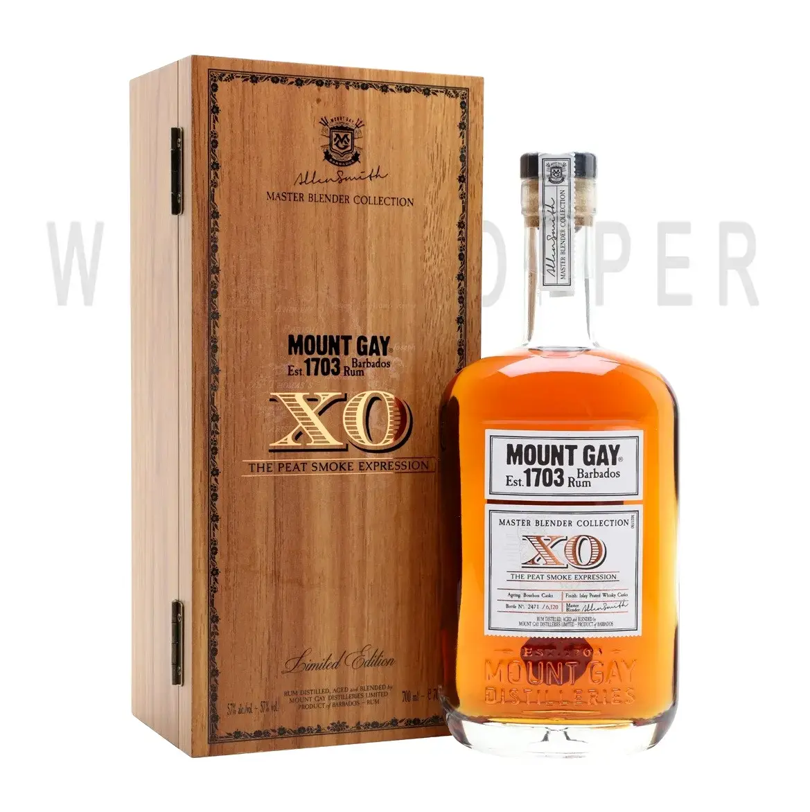 Ром Mount Gay, XO The Peat Smoke Expressions, wooden box, 0.7 л