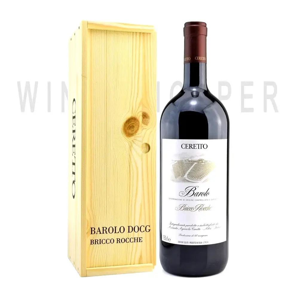 Вино Ceretto Barolo Bricco Rocche DOCG 2013 wooden box 1.5 л