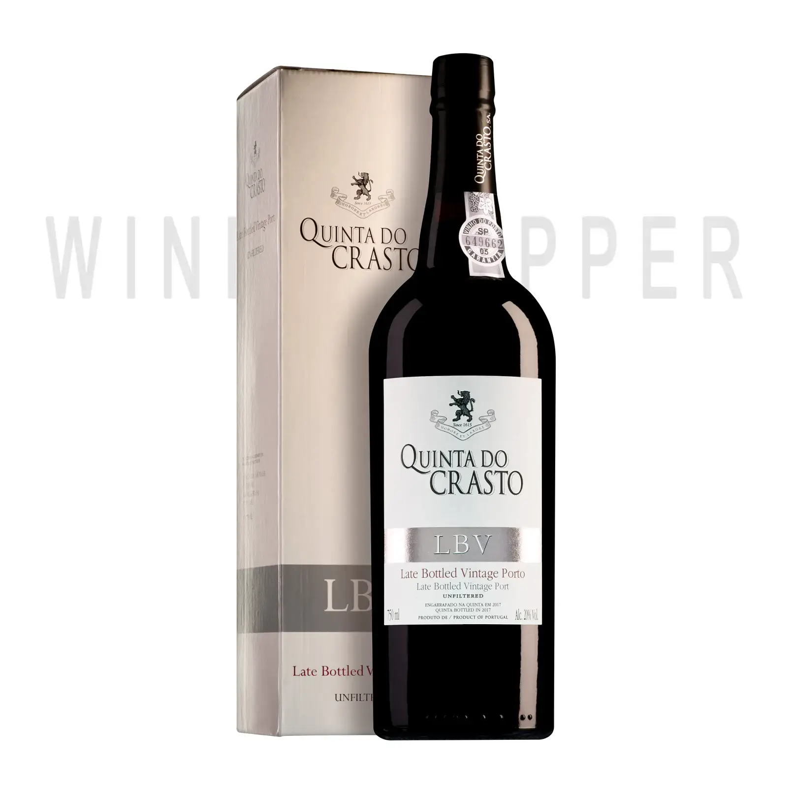 Портвейн Quinta do Crasto, Late Bottled Vintage Porto, 2015, gift box 2015 0.75 л