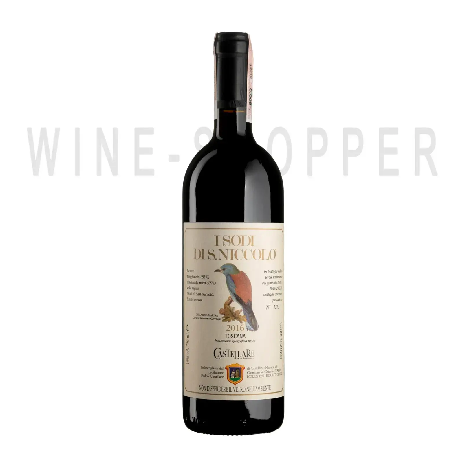 Вино Castellare di Castellina, I Sodi di San Niccolo, Toscana IGT 2016 0.75 л