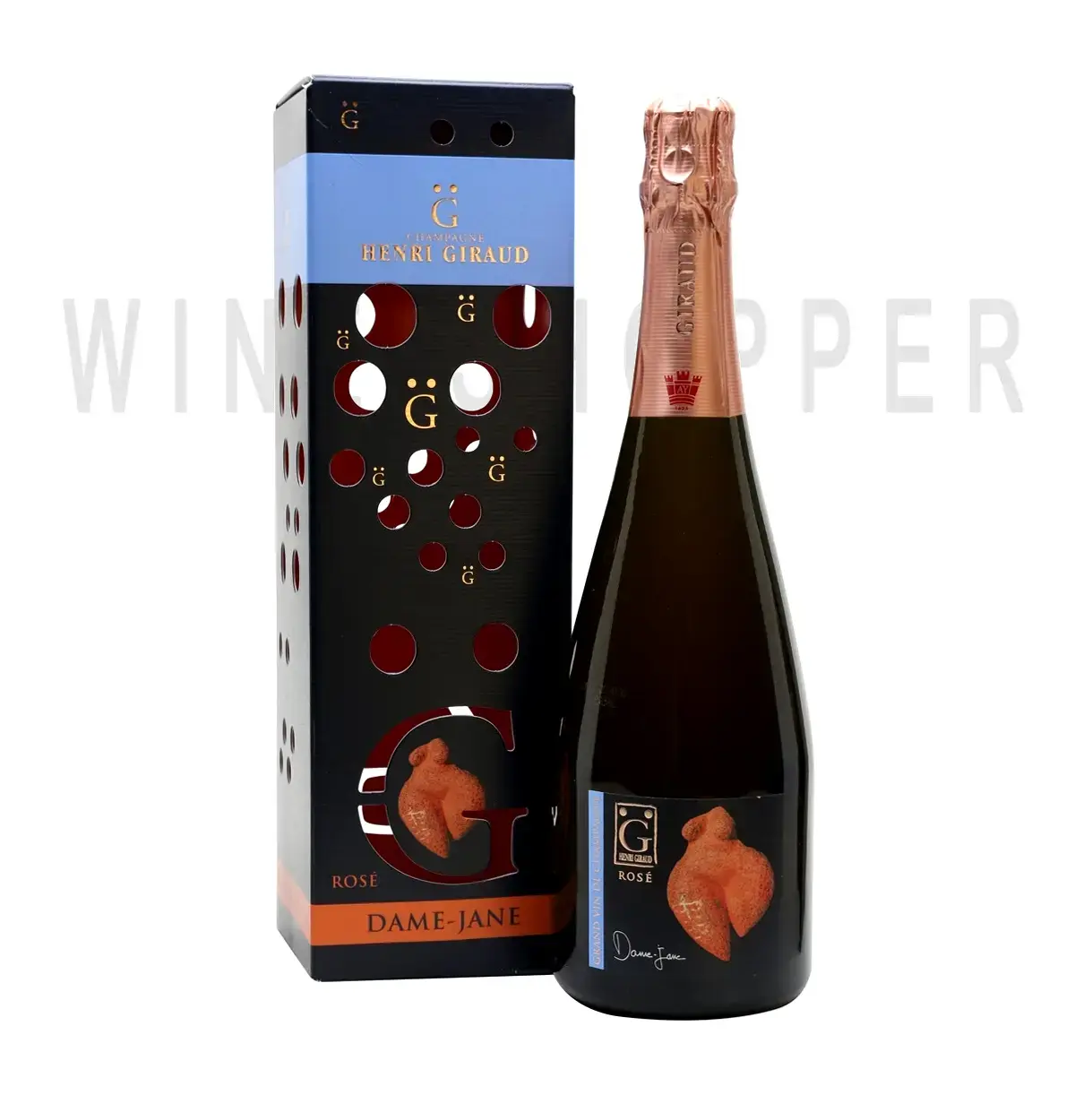 Шампанское Henri Giraud, Dame-Jane Rose, Champagne AOC, gift box 0.75 л