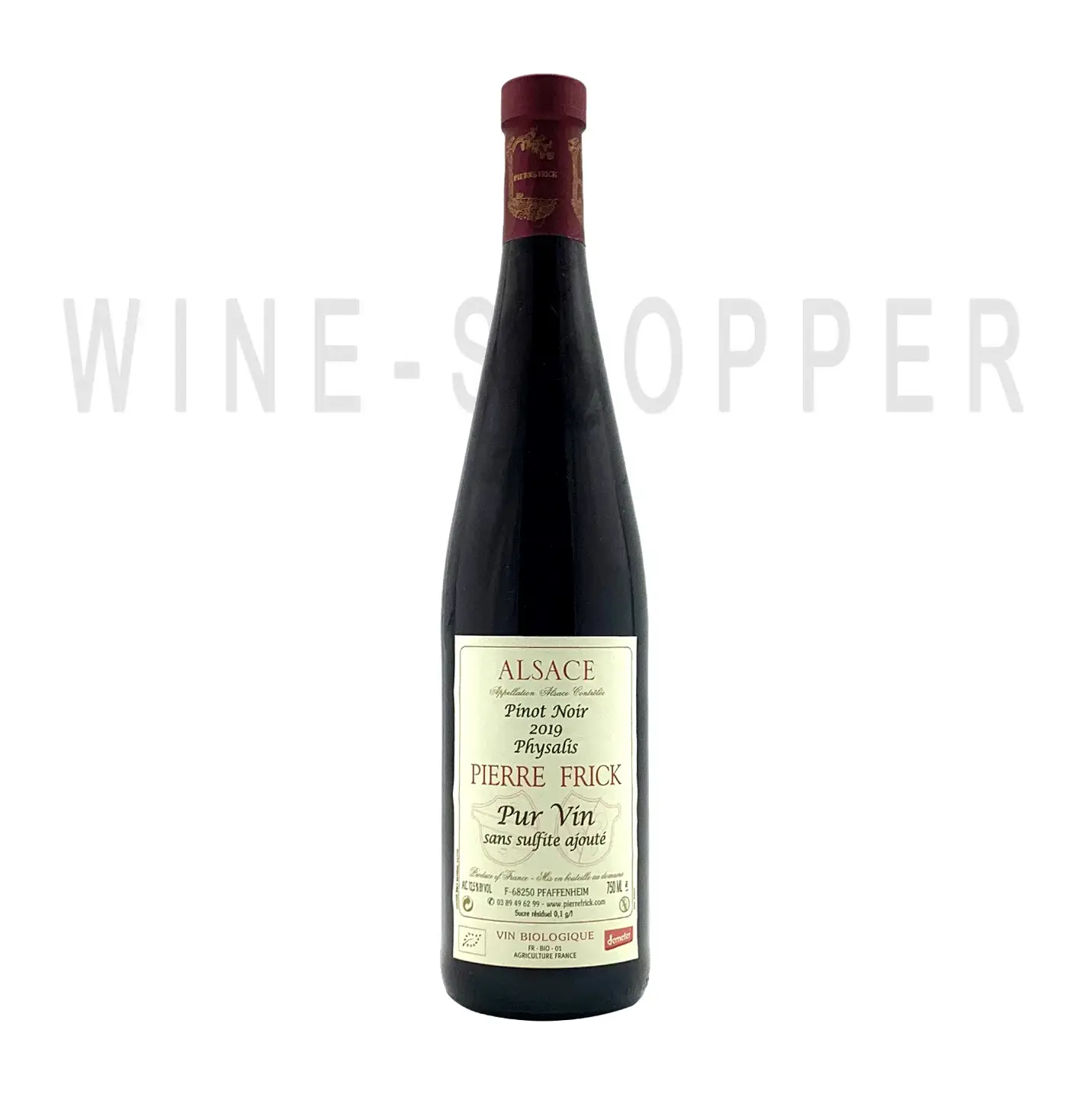 Вино Pierre Frick Physalis Pinot Noir Alsace AOC 2019 (Pur Vin Sans Sulfite Ajoute) 0.75 л