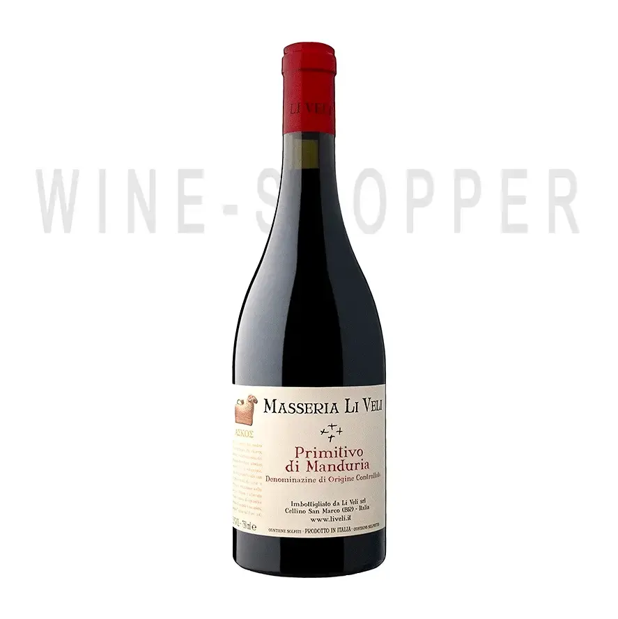 Вино Li Veli Askos Primitivo di Manduria DOC 2019 0.75 л
