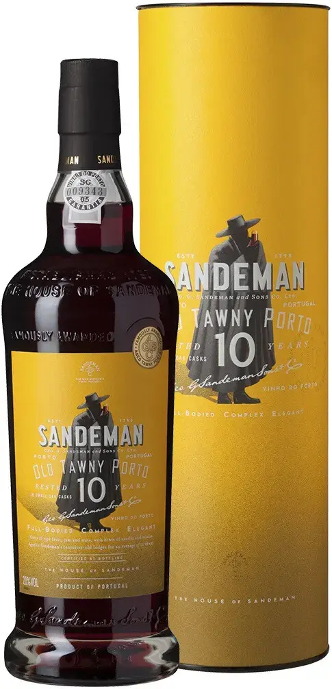 Портвейн Sandeman, Tawny Porto 10 Years Old, Douro DOP, in tube 0.5 л