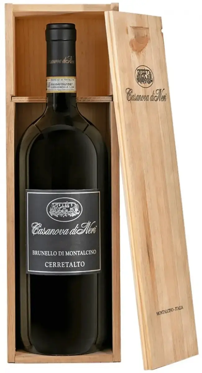 Вино Casanova di Neri Brunello di Montalcino Cerretalto DOCG, wooden box, 2015, 1.5 л