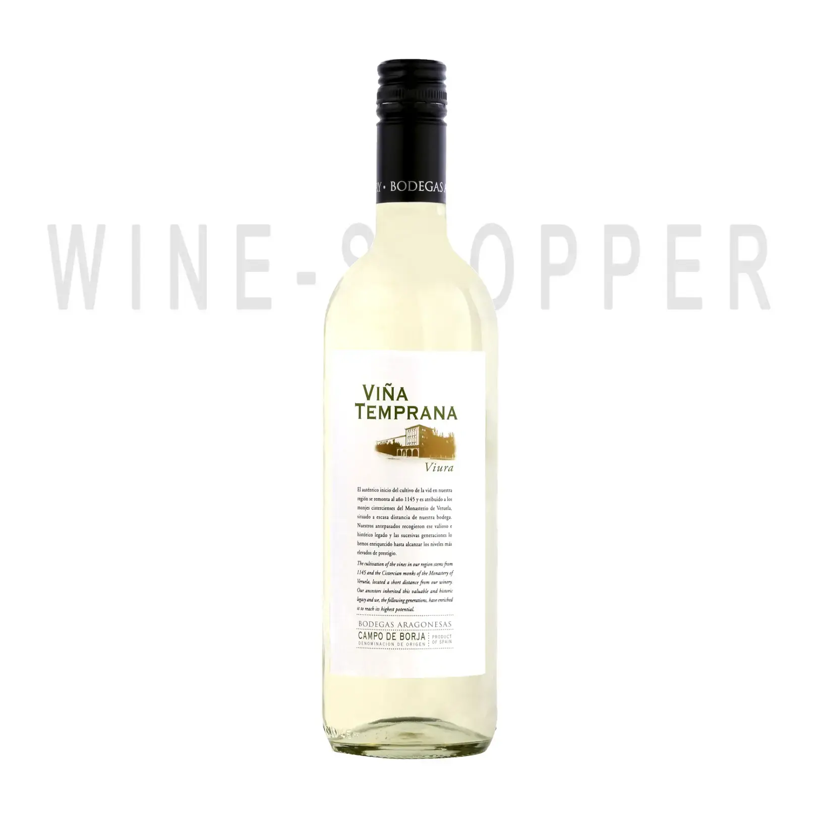 Вино Bodegas Aragonesas Vina Temprana Viura 2020 0.75 л