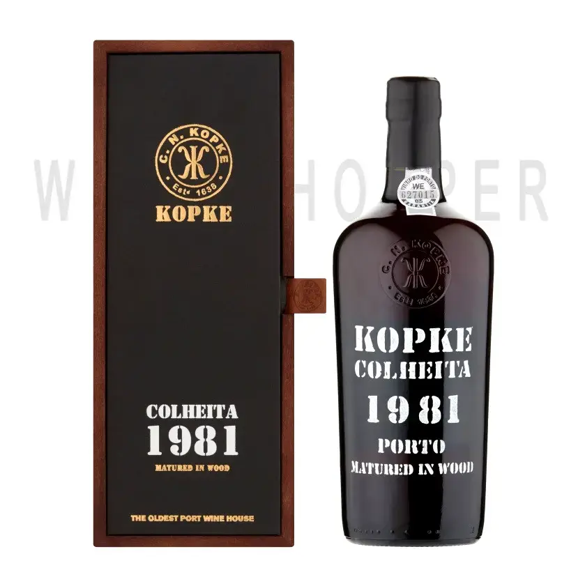 Портвейн Kopke, Colheita 1981 Porto, wooden box 1981 0.75 л