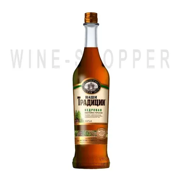 Ликер Наши Традиции Кедровая, настойка горькая 0.25 л