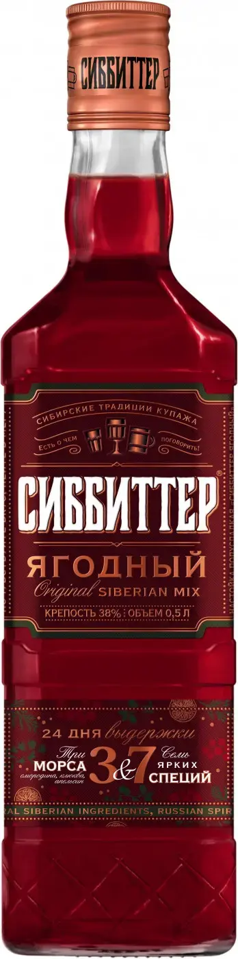 Ликер Сиббиттер Ягодный, настойка полусладкая 0.5 л