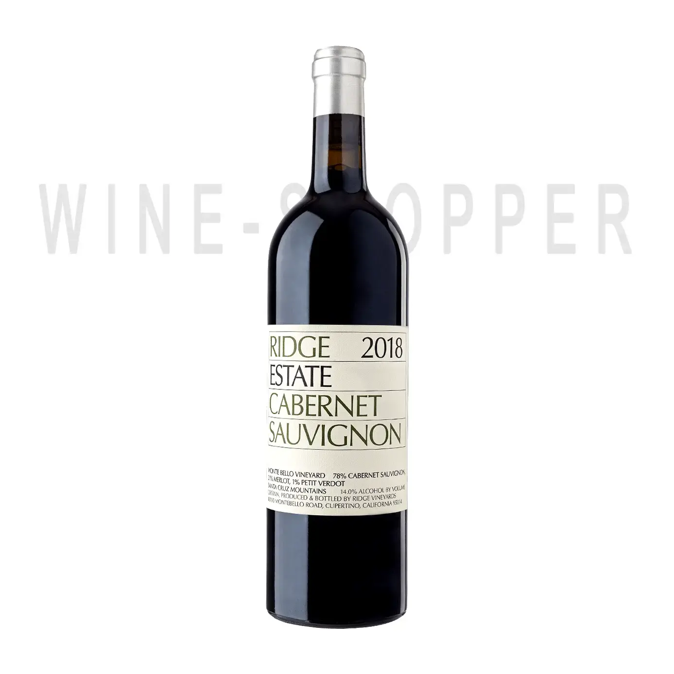 Вино Ridge Estate Cabernet Sauvignon 2018 0.75л