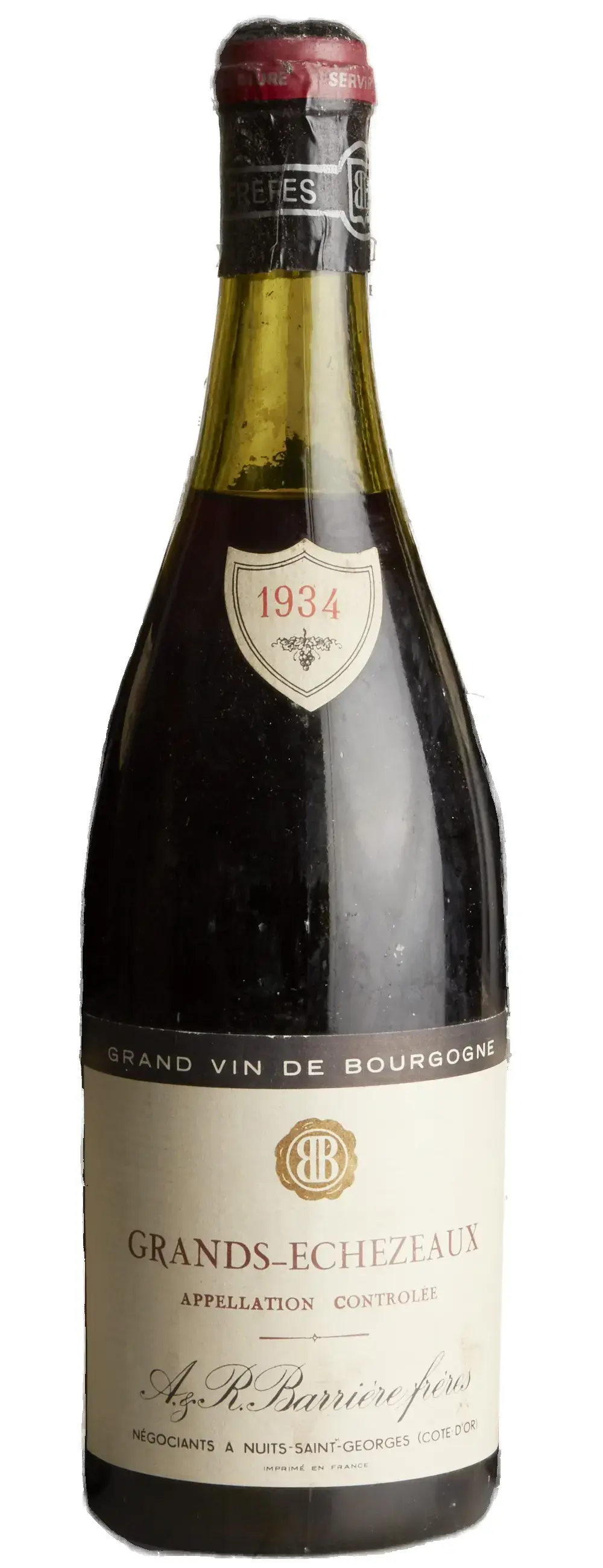 Вино A.R.Barriere Freres Grands-Echezeaux 1934 0.75 л