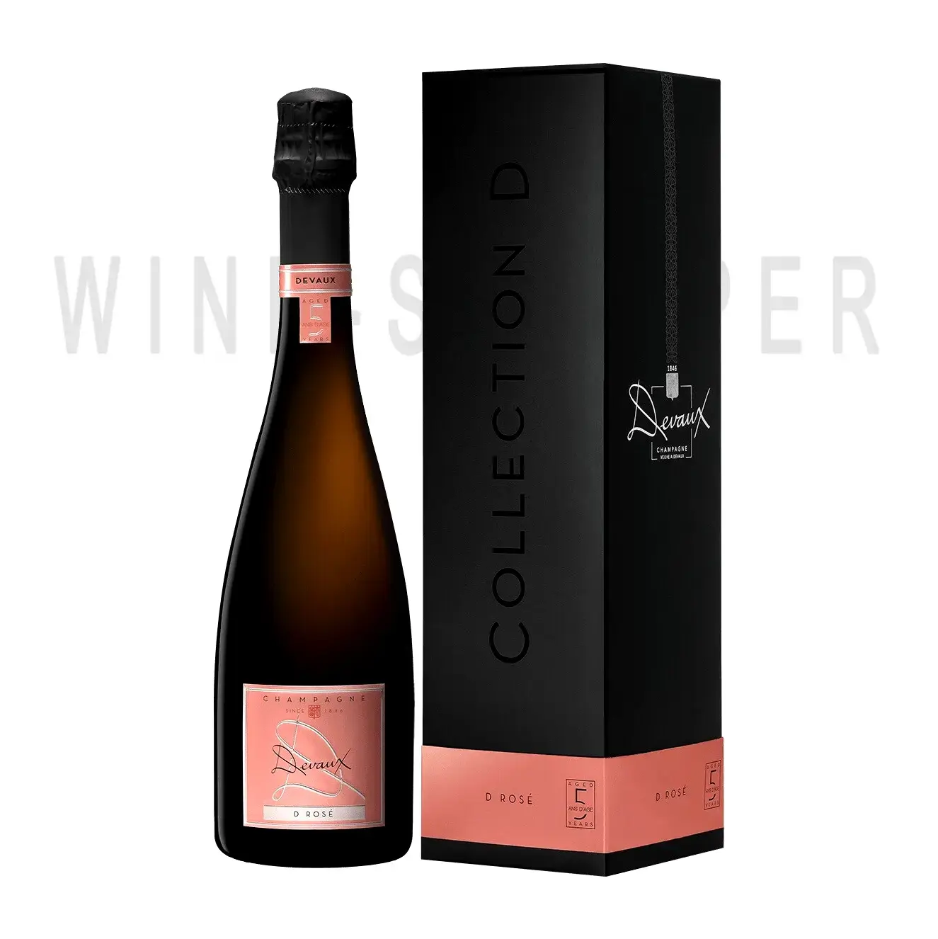 Шампанское Devaux D Rose Brut (aged 5 years) Champagne AOC gift box 0.75 л