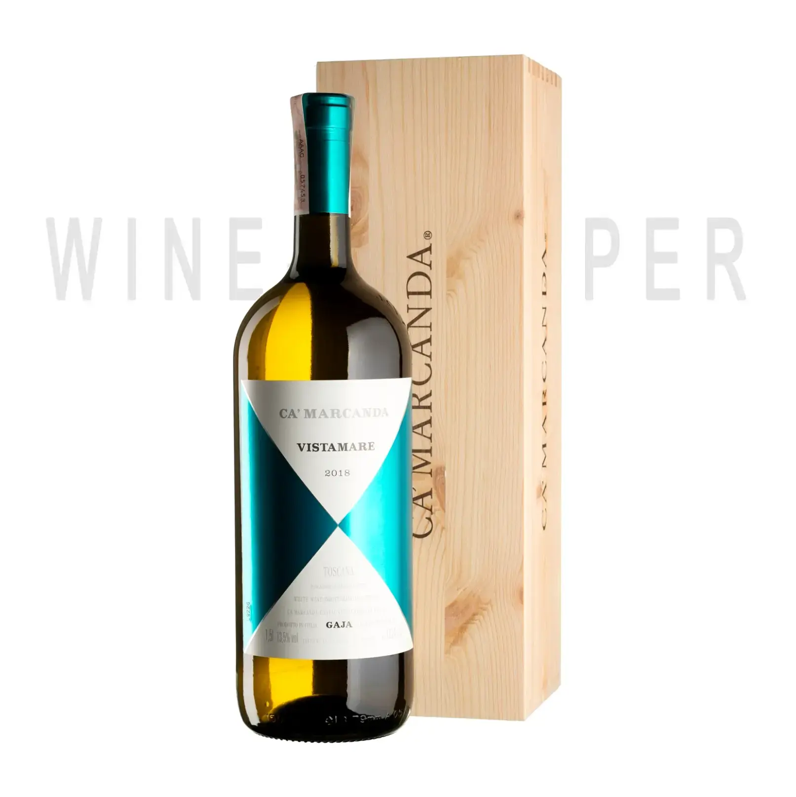 Вино Gaja Toscana IGT Ca' Marcanda Vistamare wooden box 2018 1.5 л