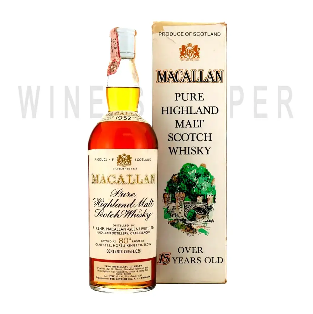 Виски Macallan 1952 Campbell Hope and King 80 Proof Rinaldi Import gift box 0.75 л