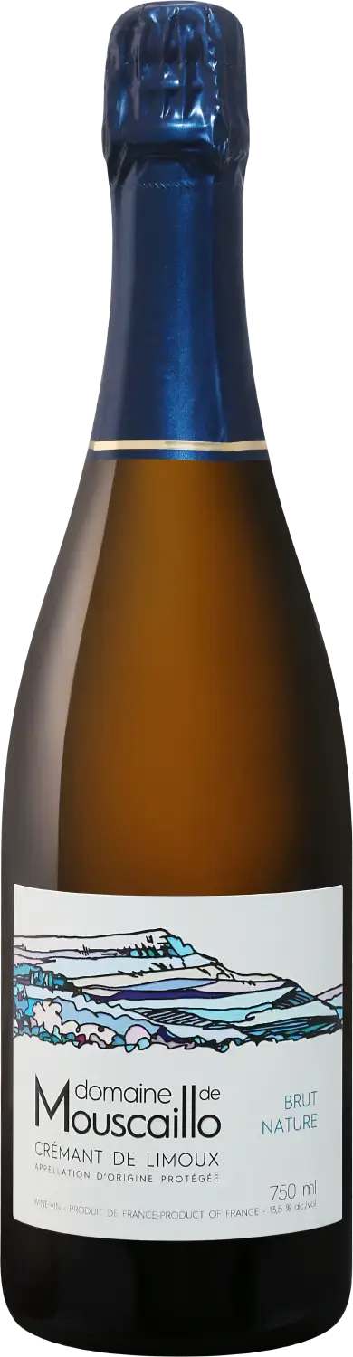 Игристое вино Domaine de Mouscaillo Cremant de Limoux AOP Brut Nature 0.75 л