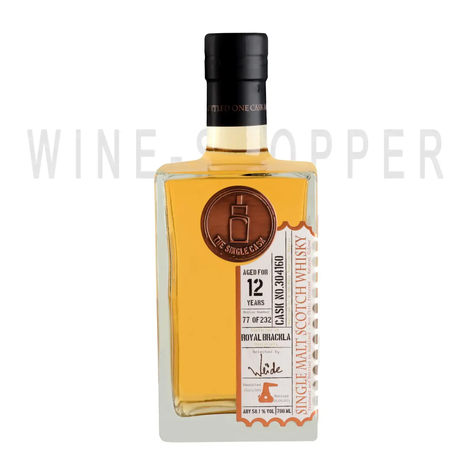 Виски The Single Cask Royal Brackla Cask № 304160 12 Years Old 0.7 л