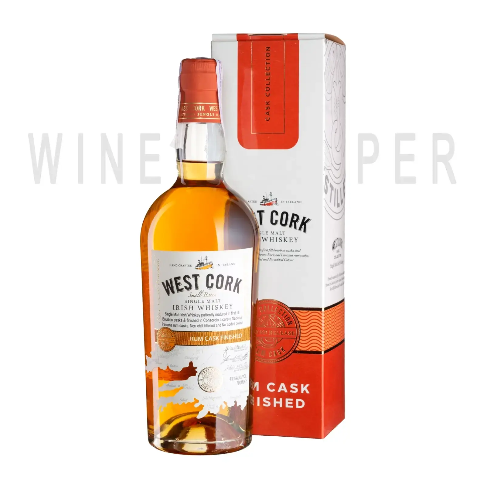 Виски West Cork Small Batch Rum Cask gift box 0.7 л
