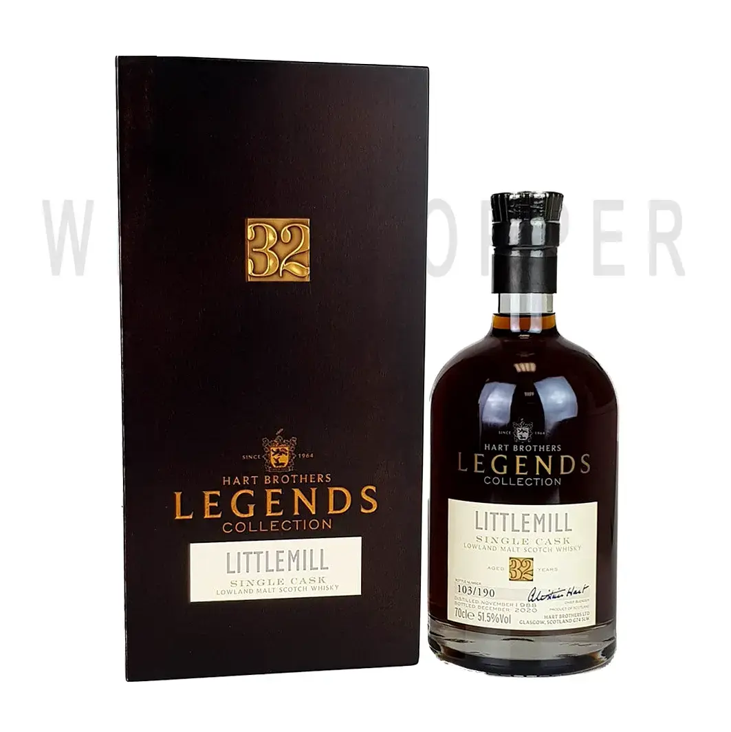 Виски Hart Brothers Legends Collection Littlemill Single Cask 32 Years wooden box 0.7 л