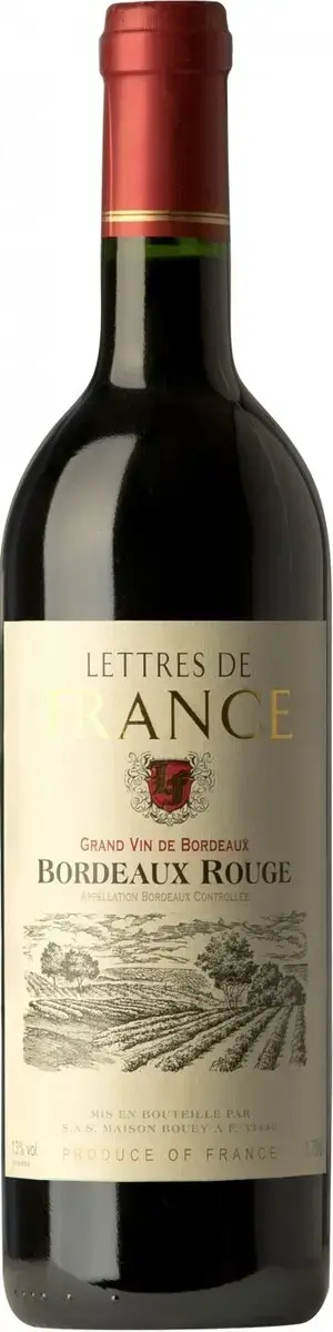 Вино Maison Bouey Lettres de France Rouge Bordeaux AOC, 0.75 л