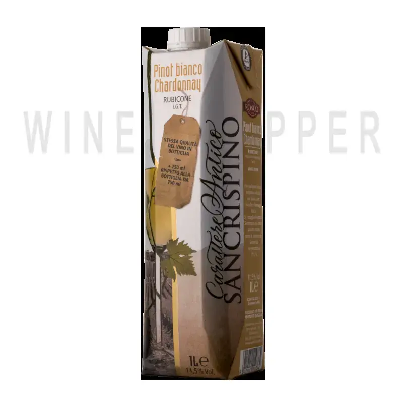 Вино Cantine Ronco Carattere Antico Pinot Bianco Chardonnay IGP 2016 1 л