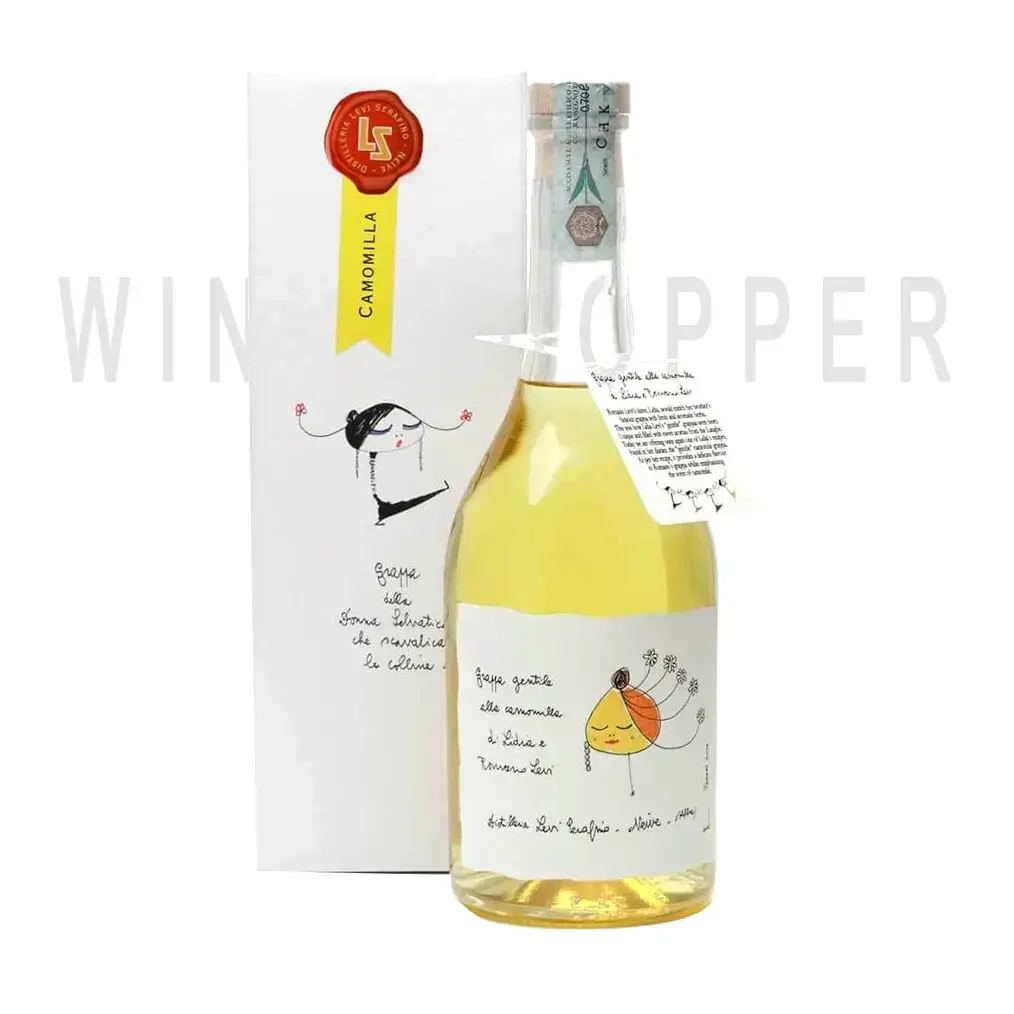 Граппа Distilleria Levi Serafino di Levi Romano Camomilla gift box 0.7 л
