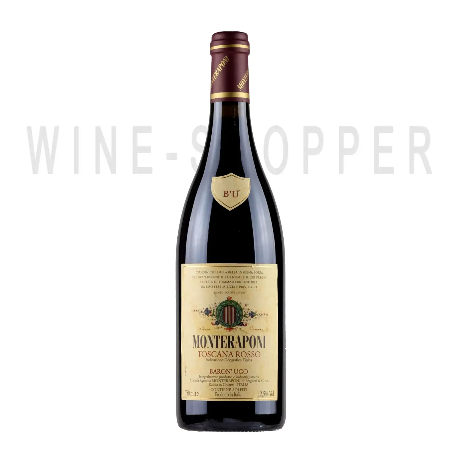 Вино Monteraponi Baron' Ugo Toscana Rosso IGT 2017 0.75 л