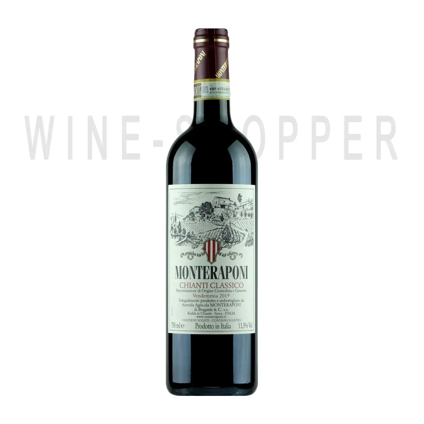 Вино Monteraponi Chianti Classico DOCG 2019 0.75 л