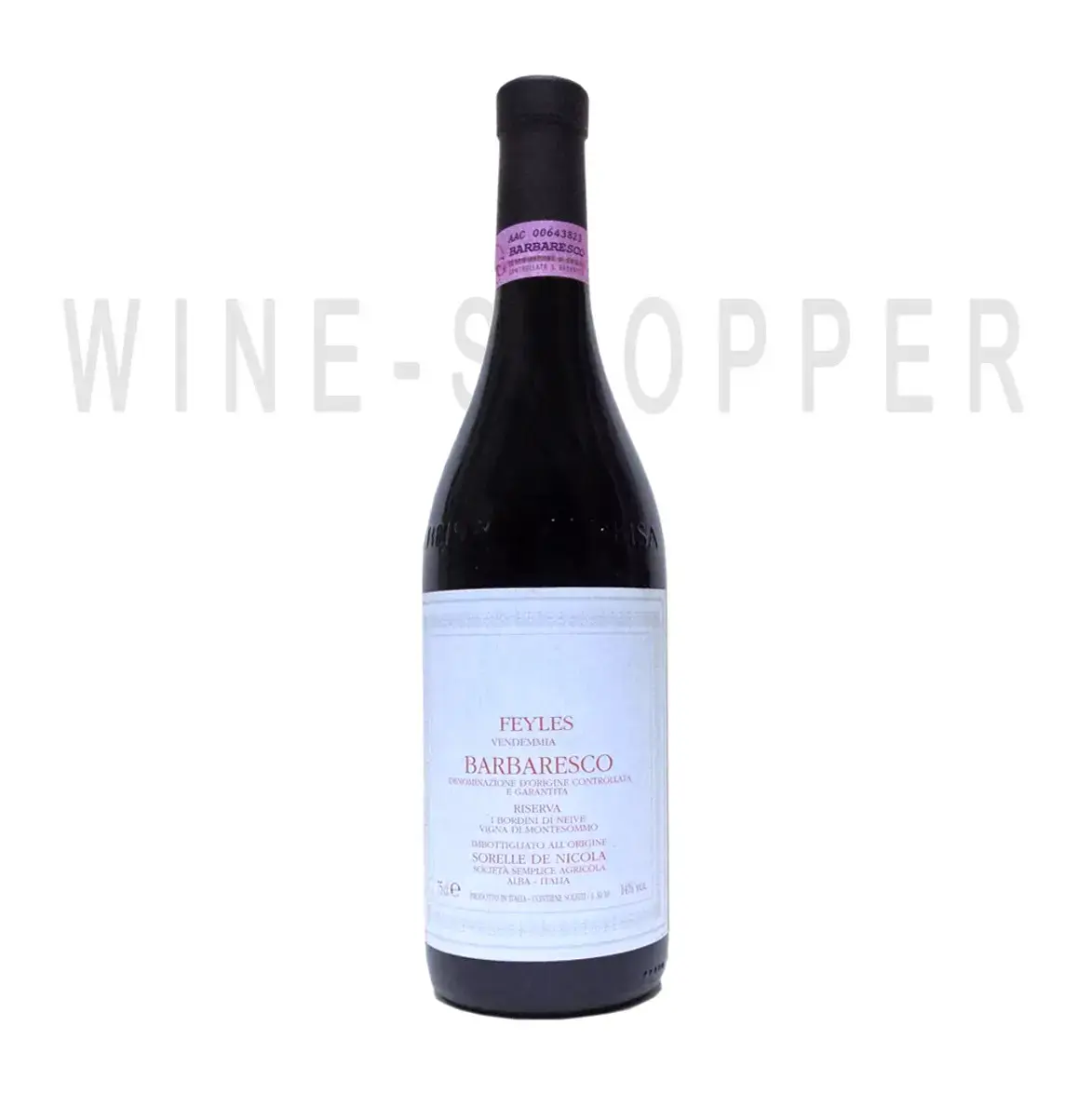 Вино Sorelle de Nicola Feyles Riserva Barbaresco DOCG 2008 0.75 л