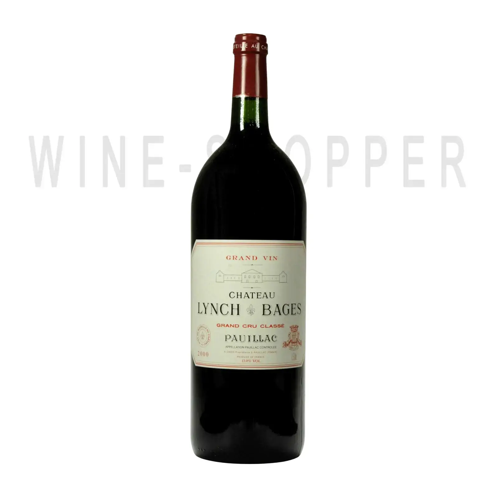 Вино Chateau Lynch Bages Pauillac AOC 5-eme Grand Cru Classe 2000 wooden box 3 л
