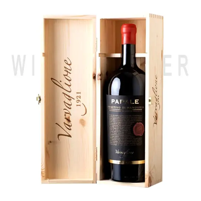Вино Vigne E Vini Papale Primitivo di Manduria DOP gift box 2019 1.5 л