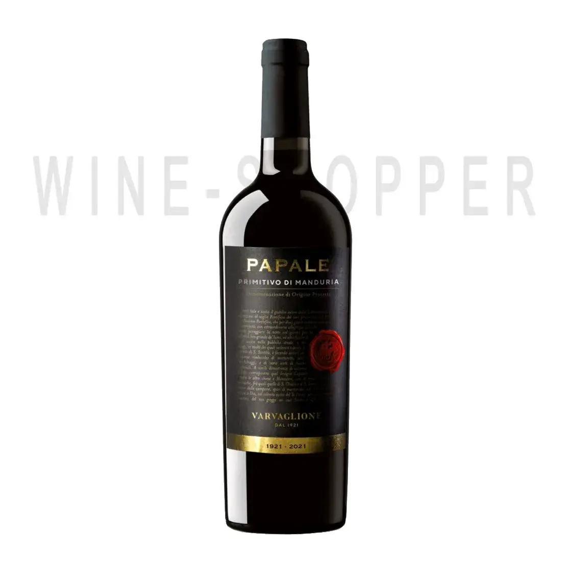 Вино Vigne E Vini Papale Linea Oro Primitivo di Manduria DOP 2019 0.75 л