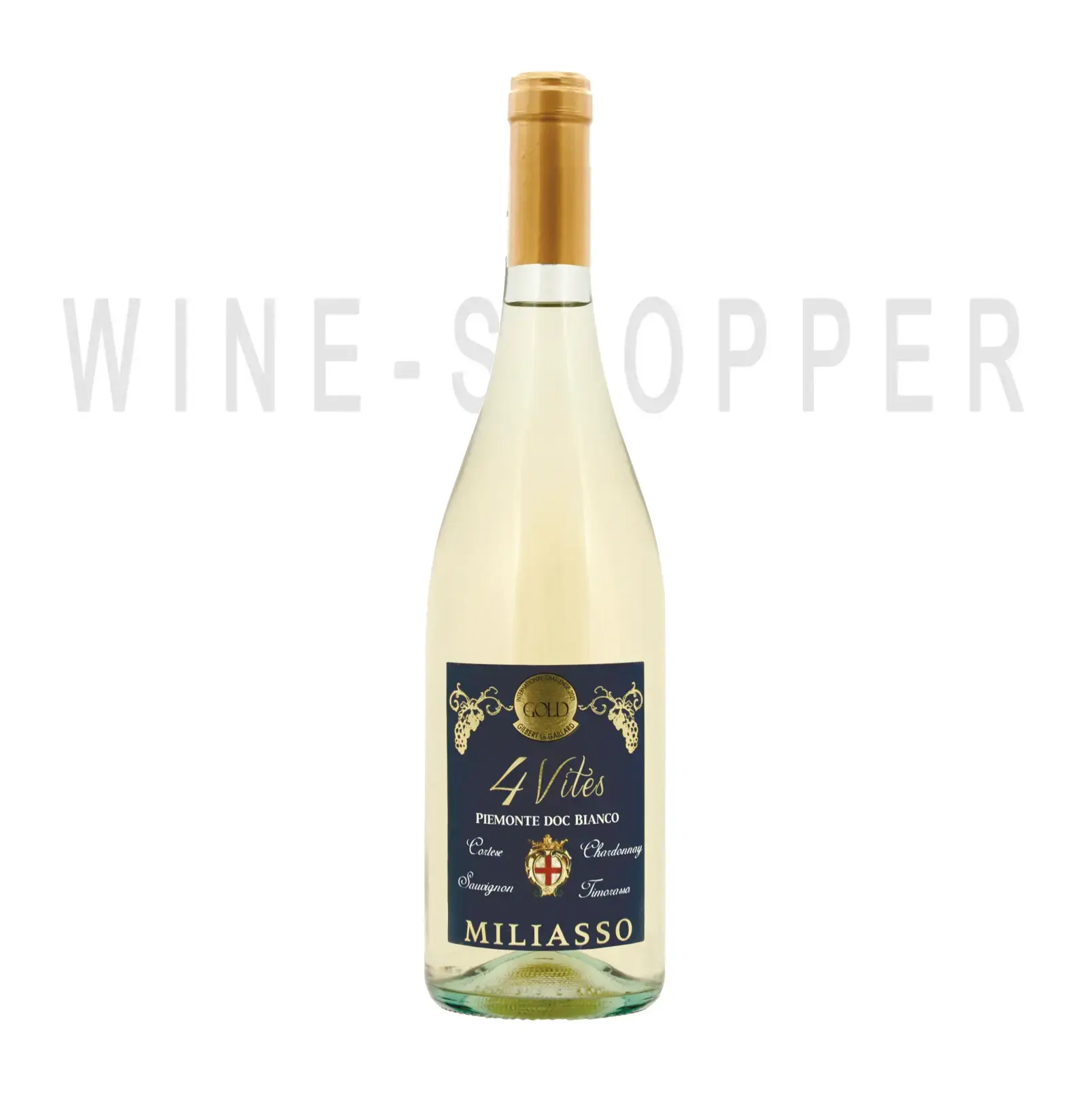 Вино Angelo Rocca e Figli Miliasso 4 Vites Bianco Piemonte DOC 2020 0.75 л