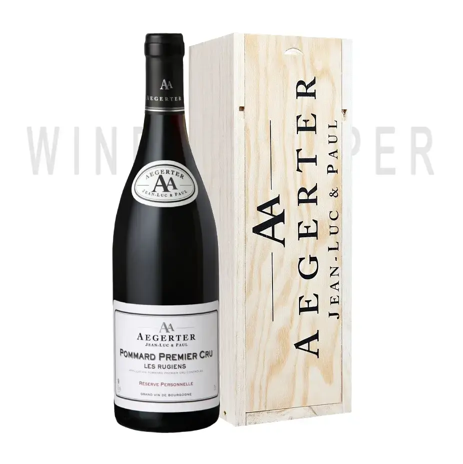 Вино Aegerter Reserve Personnelle Pommard Premier Cru Les Rugiens AOC 2019 wooden box 1.5 л