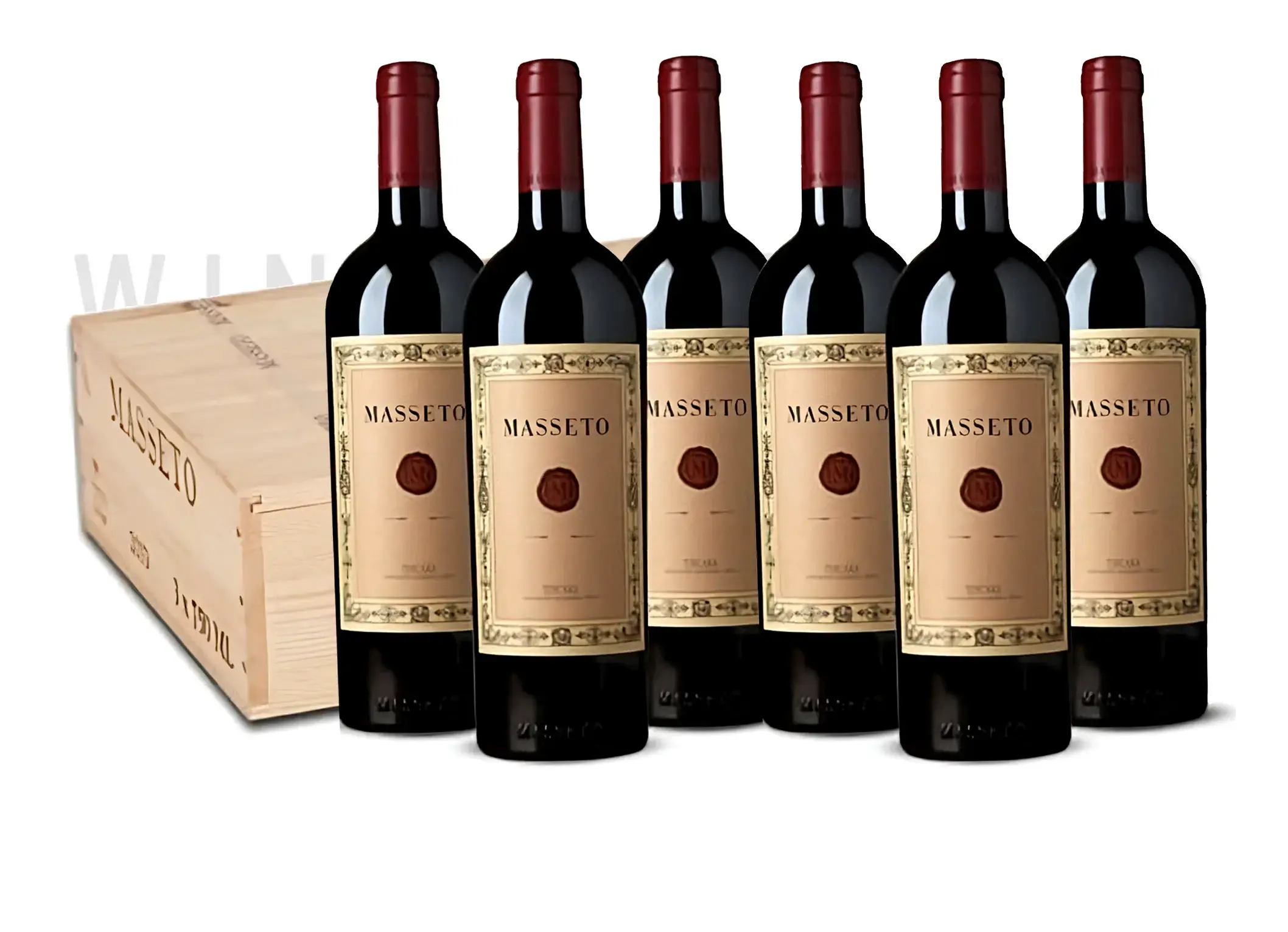 Вино Masseto Toscana wooden box 2002 0.75 л