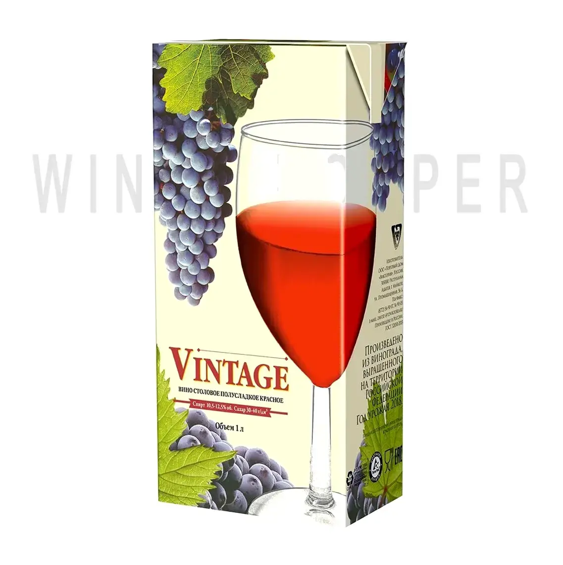 Вино Torgovyj Dom Viktoria Vintage Red Semi-Sweet Tetra Pak 1 л