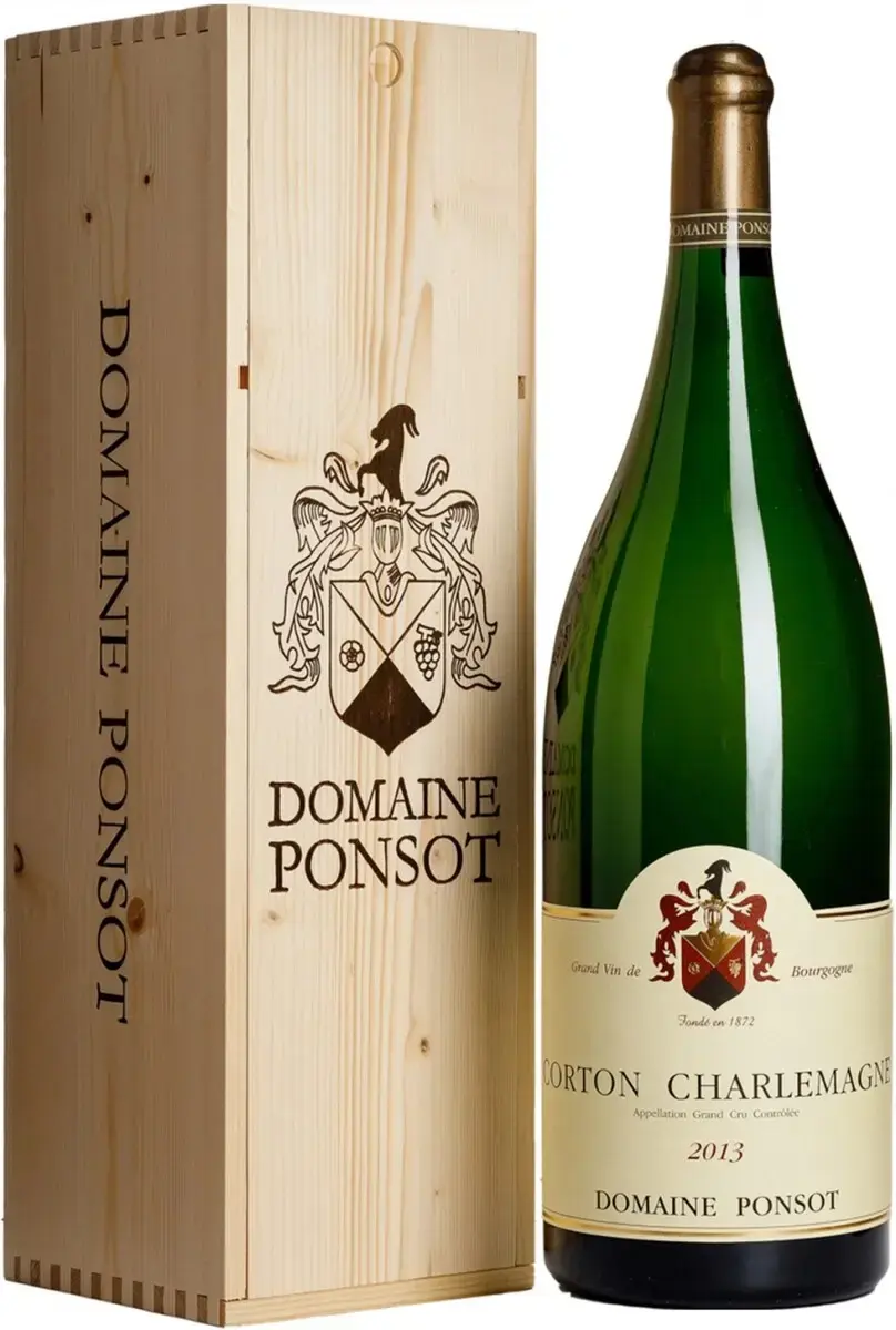 Вино Domaine Ponsot Corton-Charlemagne Grand Cru AOC, 2013, wooden box, 3 л