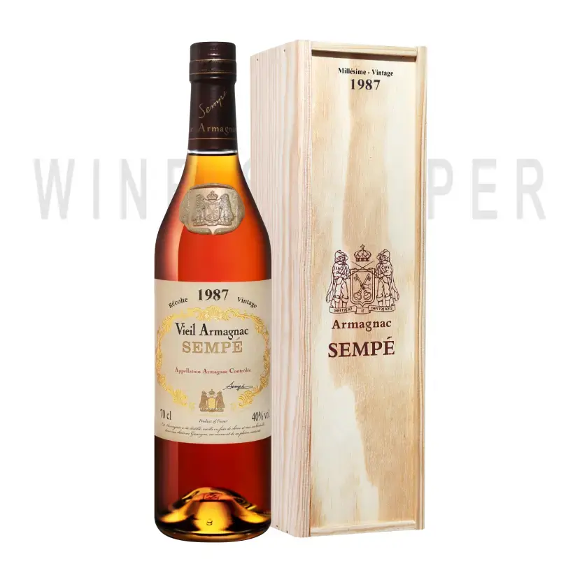 Арманьяк Sempe Vieil Armagnac 1987 wooden box 0.7 л