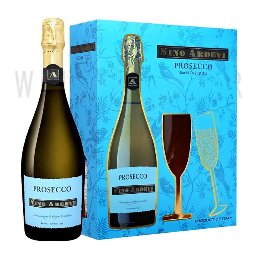  Набор Nino Ardevi Prosecco DOC Extra Dry gift box with 2 glasses