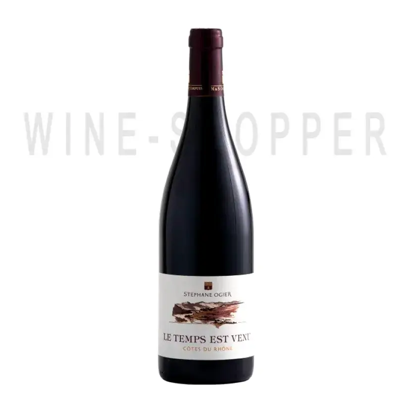 Вино Domaine Michel et Stephane Ogier Le Temps est Venu Cotes du Rhone AOC 2017 gift box 3 л