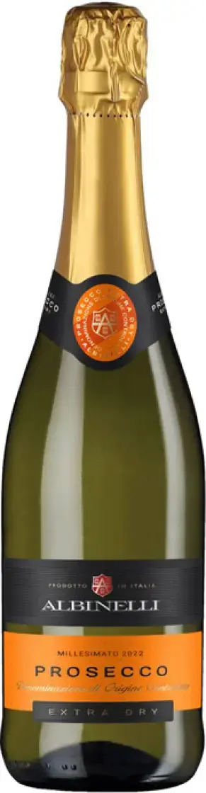 Игристое вино вино Albinelli Prosecco DOC Extra Dry Millesimato, 2022 0.75л